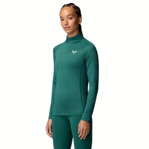 Womens Adapt Training Green Half Zip Top
