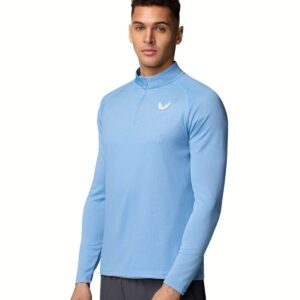 Mens Adapt Training Blue Half Zip Top