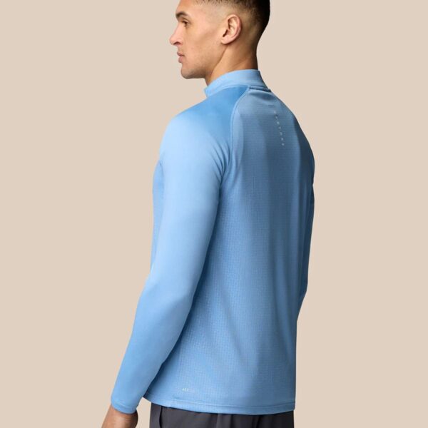 Mens Adapt Training Blue Half Zip Top