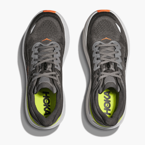 Mens Bondi 9 Grey Running Shoes