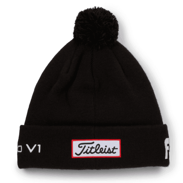 Tour Pom Pom Black Beanie