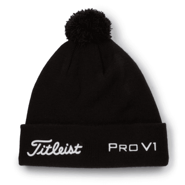 Tour Pom Pom Black Beanie