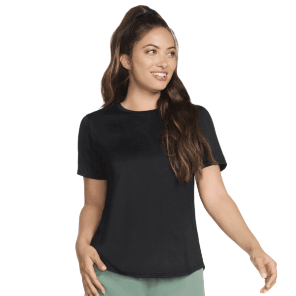 Womens Go Dri Swift Black Tshirt