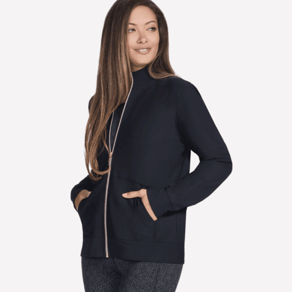 Womens GO Luxe Rib Everyday Full Zip Jacket