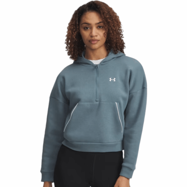 Womens Rival Piped Half Zip Hoodie
