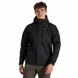 Mens Ossus Waterproof Black Jacket