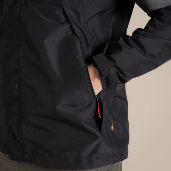 Mens Ossus Waterproof Black Jacket