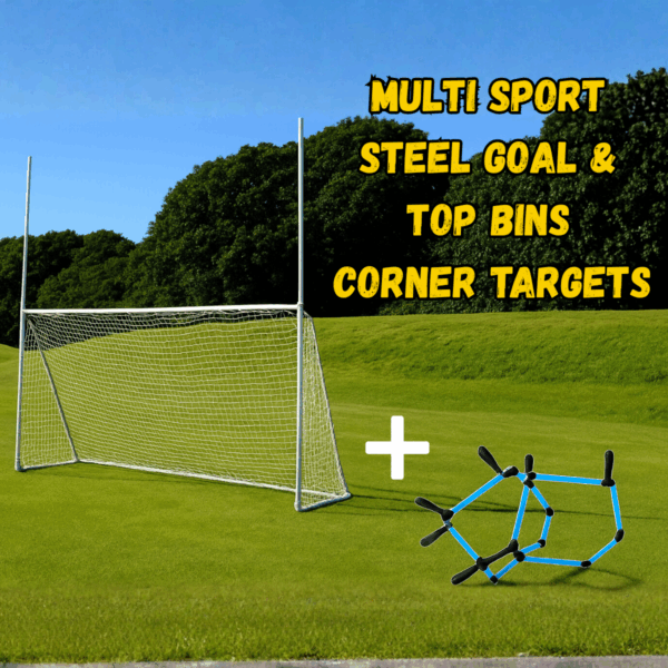 Multi Sport Steel Goal & PLAY Top Bins Corner Target