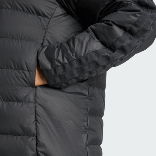 Womens Essentials CLIMAWARM 3-Stripes Light Down Hooded Parka
