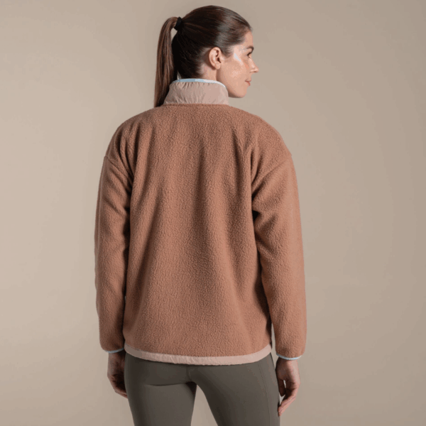 Womens Grange Umber Print Half Zip Fleece
