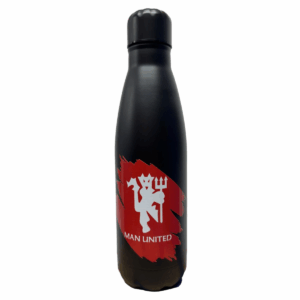 Man Utd Stainless Water Bottle Black