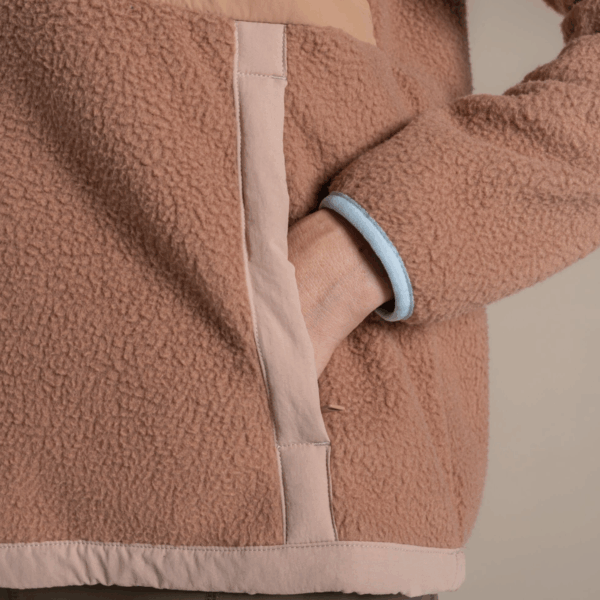 Womens Grange Umber Print Half Zip Fleece