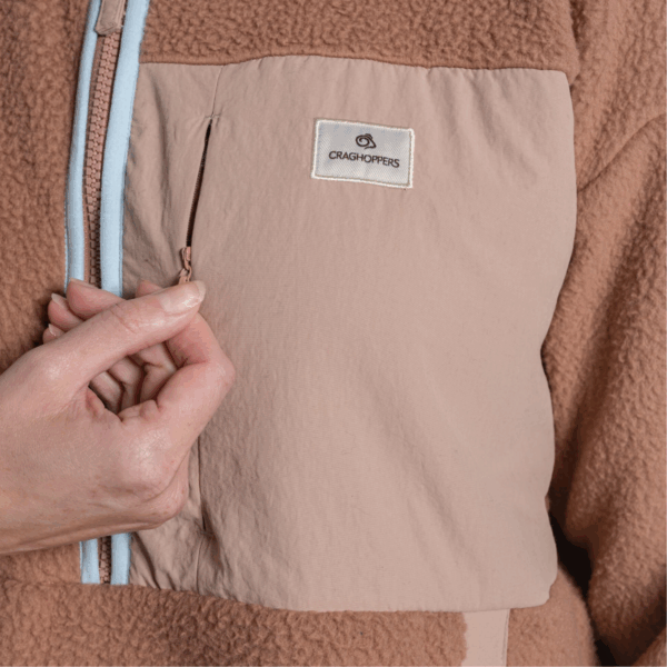 Womens Grange Umber Print Half Zip Fleece
