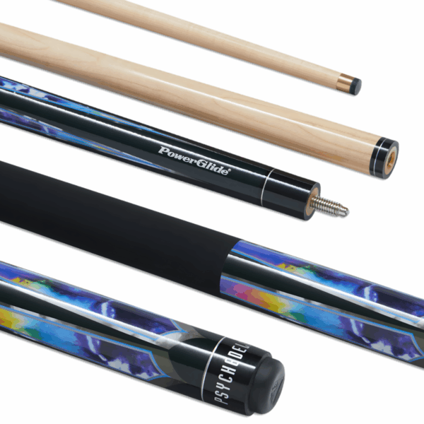 Psychedelic 57″ 2 Piece Pool Cue – 10mm Tip