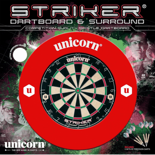Striker EVA Dartboard with Darts & PDC Surround