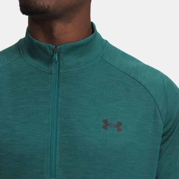 UA Tech Textured Mens Green Half Zip