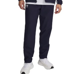 Mens UA Rival Woven Windbreaker Navy Pants