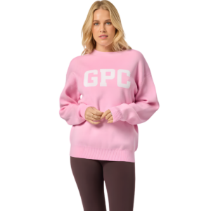 Womens Pink Knit Crew