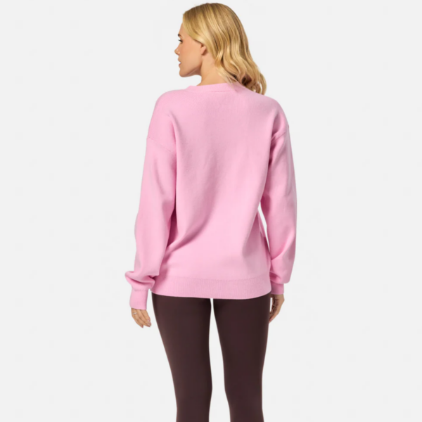 Womens Pink Knit Crew