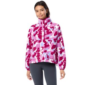 Womens Snap Polar Pink Fleece