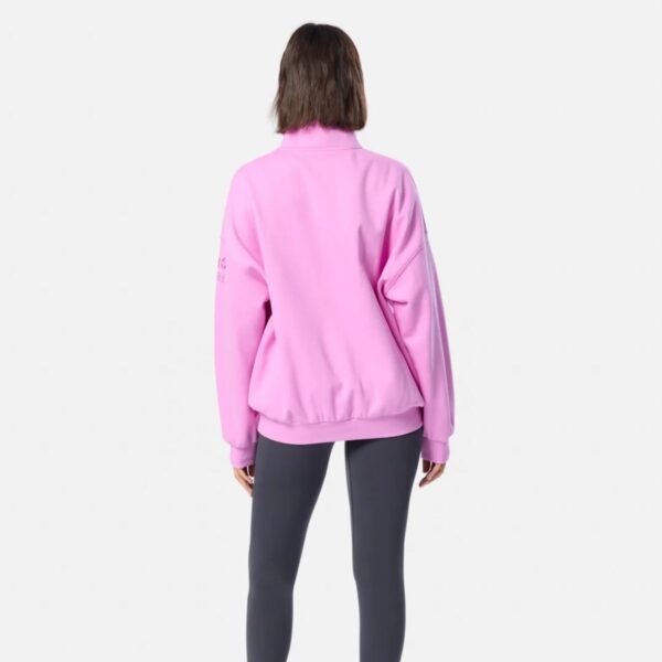 Womens Snap Collar Sierra Pink Sweatshirt