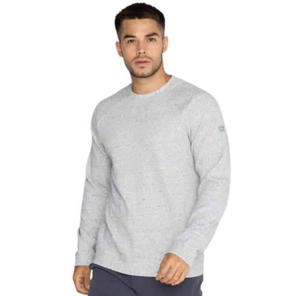 Mens Textured Heather Grey Sweatshirt