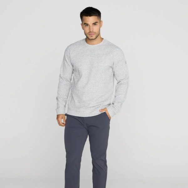 Mens Textured Heather Grey Sweatshirt