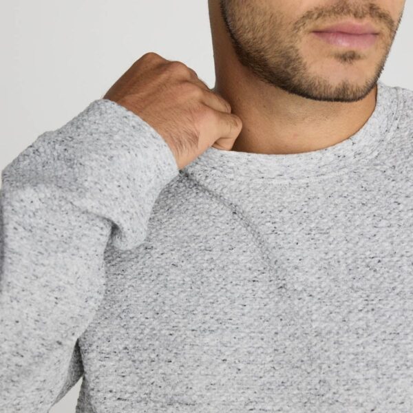 Mens Textured Heather Grey Sweatshirt