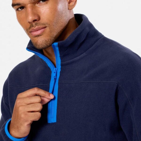 Mens Half Zip Navy Polar Fleece