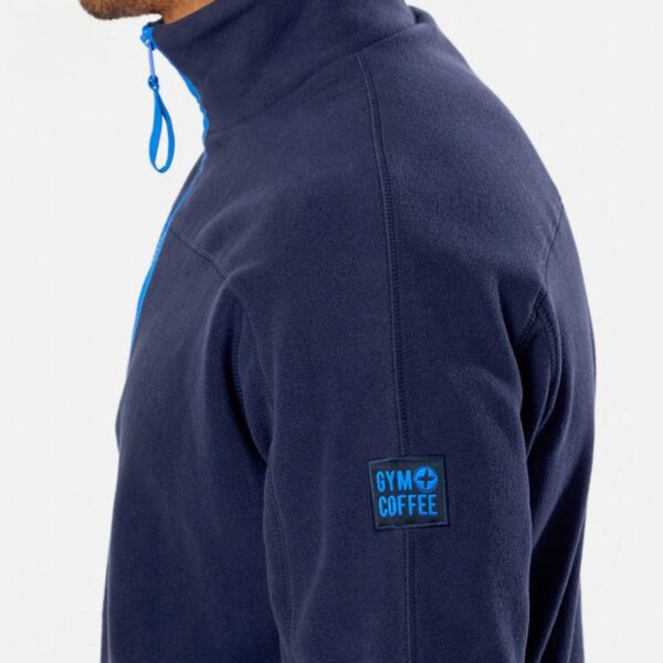 Mens Half Zip Navy Polar Fleece