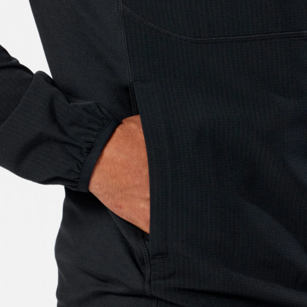 Mens GPC Train Black Hooded Midlayer