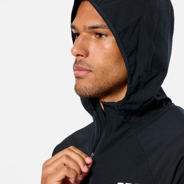 Mens GPC Train Black Hooded Midlayer