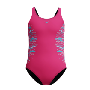 Junior Girls Duo Logo Muscleback Swimsuit