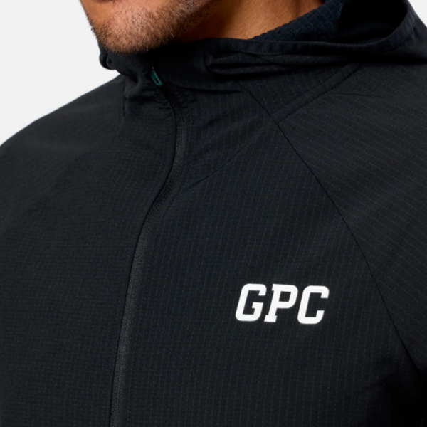 Mens GPC Train Black Hooded Midlayer