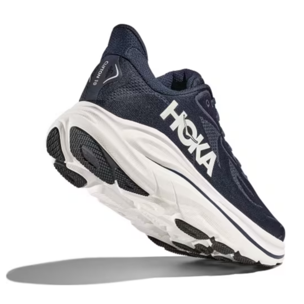 Mens Clifton 10 Navy Running Shoes (Wide Fit 2E)