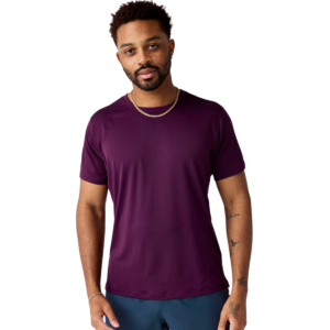 Mens Dash Short Sleeve Burgundy Tshirt