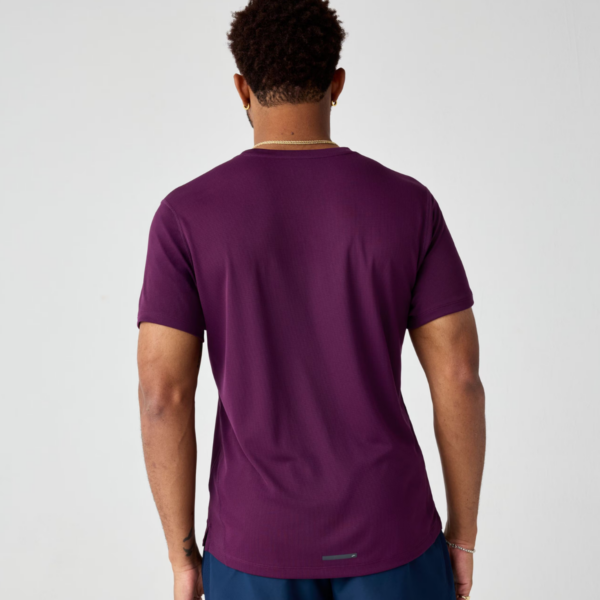 Mens Dash Short Sleeve Burgundy Tshirt