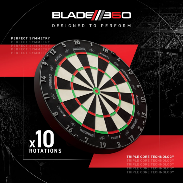 Blade 360 Triple Core Dartboard – Official PDC Match Quality