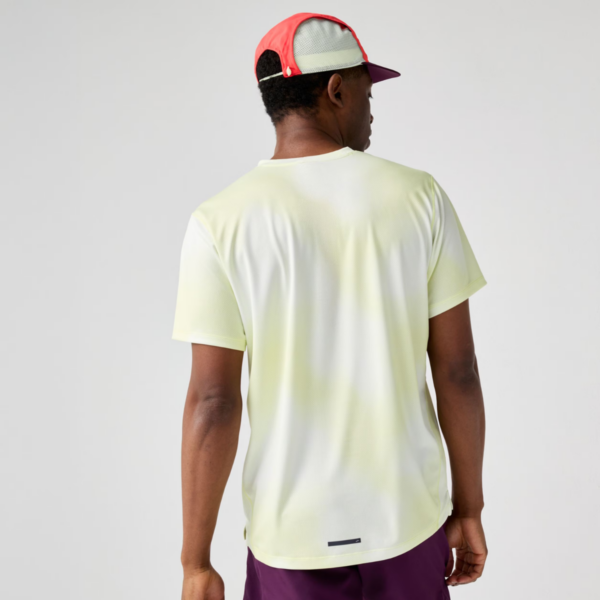 Mens Dash Short Sleeve Printed Yellow T-Shirt