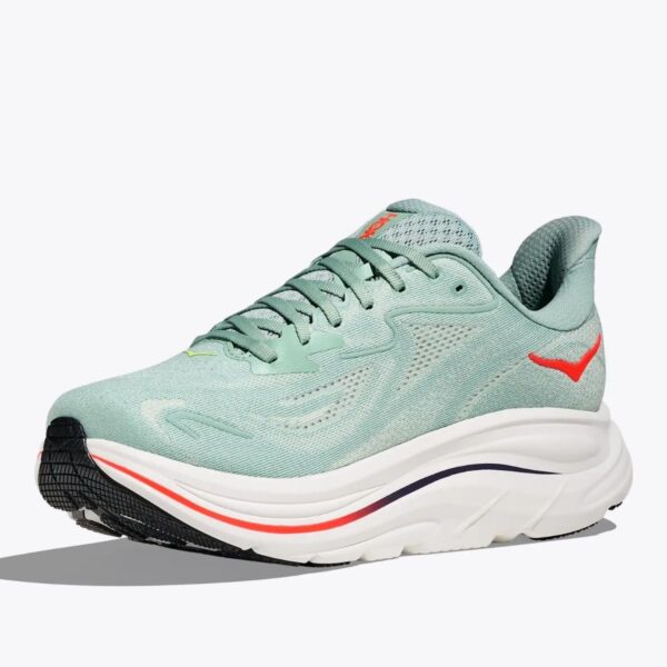 Mens Clifton 10 Green Running Shoes