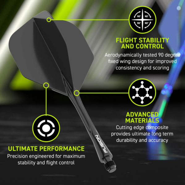 Fusion Integrated Flight & Shaft Solid White