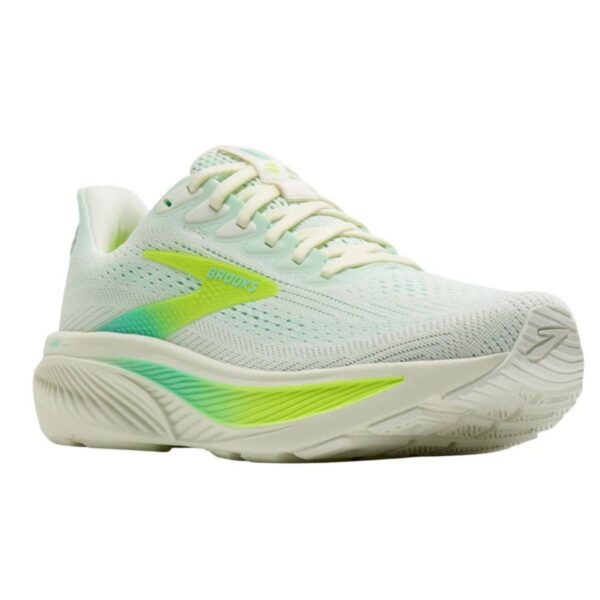 Womens Ghost 17 White/Green Running Shoes