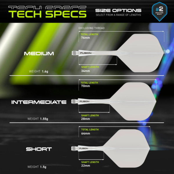 Fusion Integrated Flight & Shaft Solid White