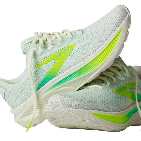 Womens Ghost 17 White/Green Running Shoes