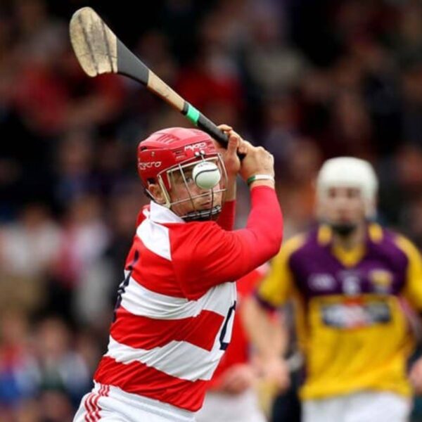 Stripes Only Black/Amber Hurling Helmet