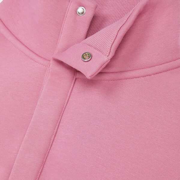 Womens Snap Collar Sierra Pink Velvet Sweatshirt