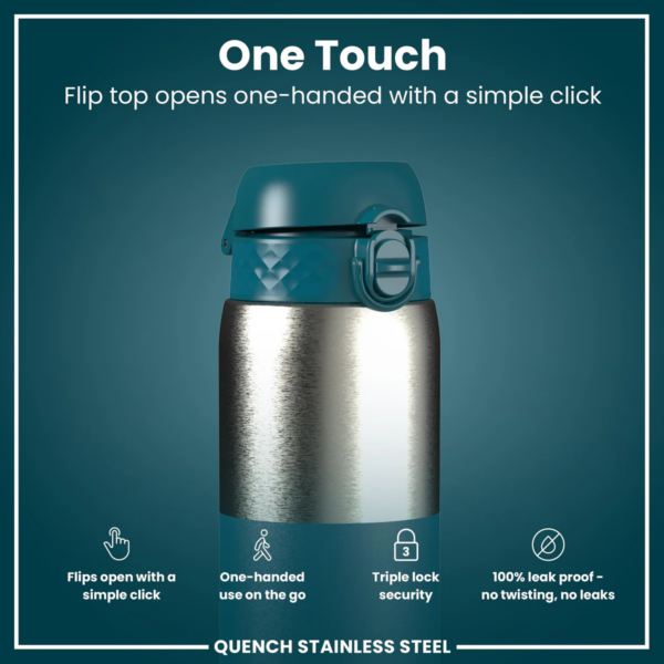 Quench 1200ml Stainless Steel Teal Waterbottle