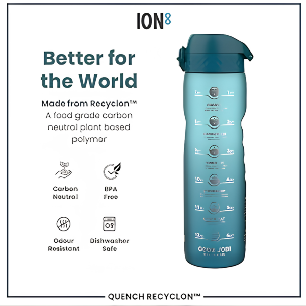 Quench One Touch Motivator 1000ml Water Bottle