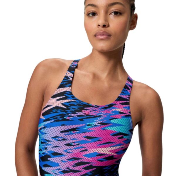 Womens Hyperboom Printed Medalist 1pc Swimsuit